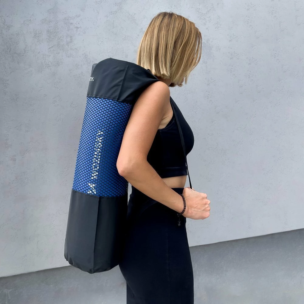 Tapet ushtrimesh/joga Wozinsky WNSP-BLUE 181x63x0.9 cm NBR, me rrip dhe çantë, blu