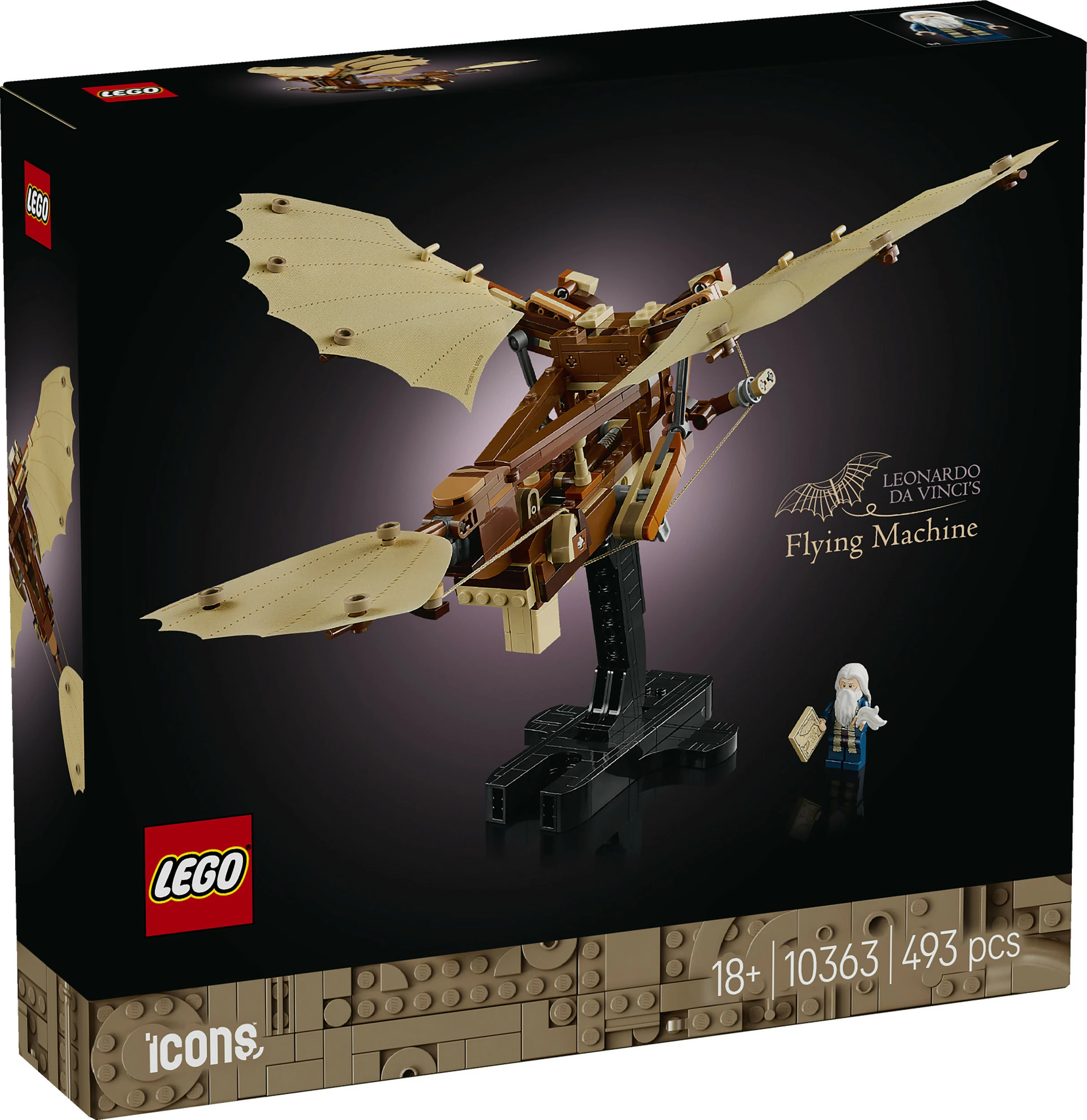 Set ndërtimi LEGO Leonardo da Vinci's Flying Machine, 493 pjesë, shumëngjyrësh