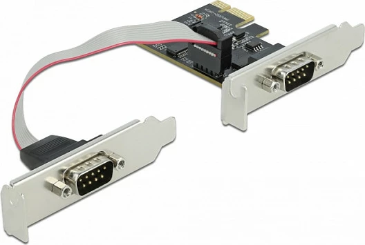Kartë PCIe DeLOCK për 2x Serial RS-232, PCIe 2.0