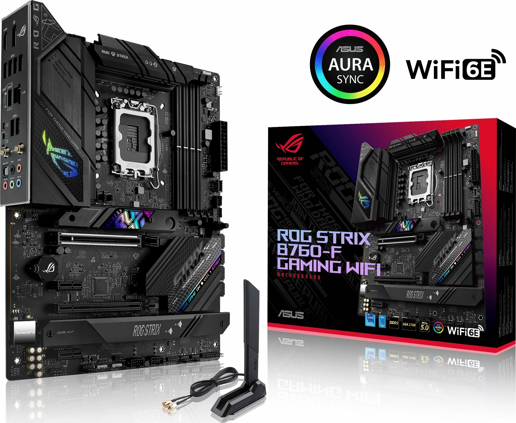 Pllakë amë Asus ROG Strix B760-F Gaming WiFi, ATX, DDR5, PCIe 5.0