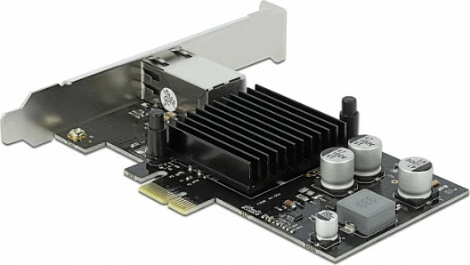 Kartë rrjeti PCIe DeLOCK Intel I210, 1x RJ45 Gigabit, PoE+, low profile, e zezë/metalike