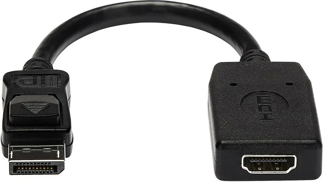 Adapter StarTech DP2HDMI DisplayPort në HDMI (DP mashkull/HDMI femër), 0.24 m, 1920x1200, i zi