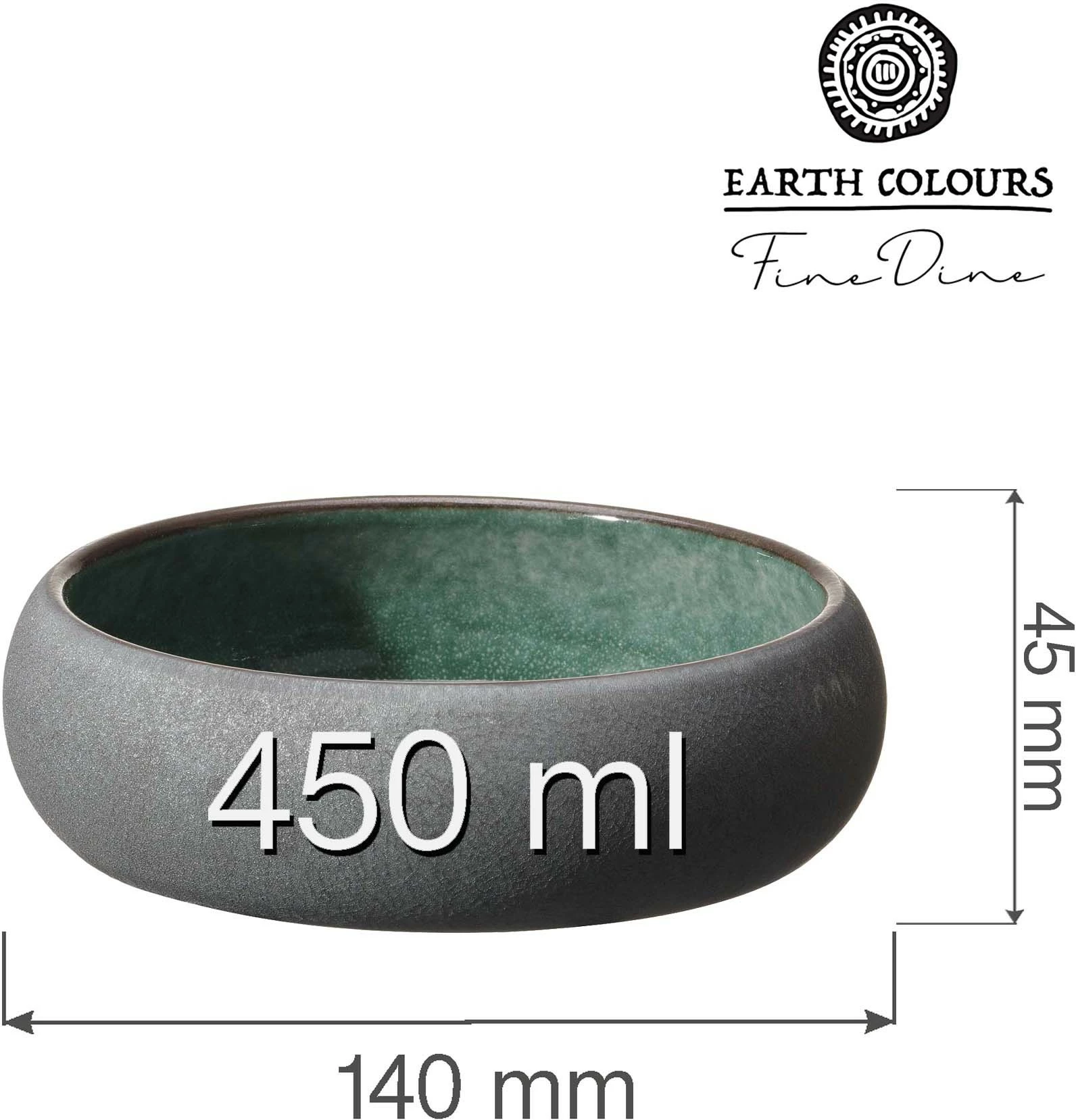 Tas servirjeje Fine Dine Goro Ø140 mm, i gjelbër, set 3 copë