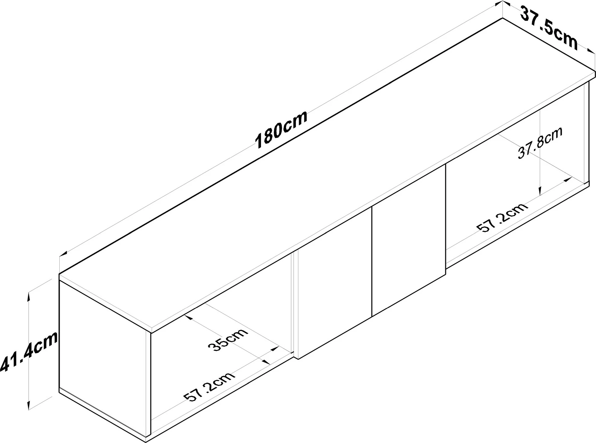 Raft muri Hanah Home, EA114 - 2720, ngjyrë arrë dhe e bardhë