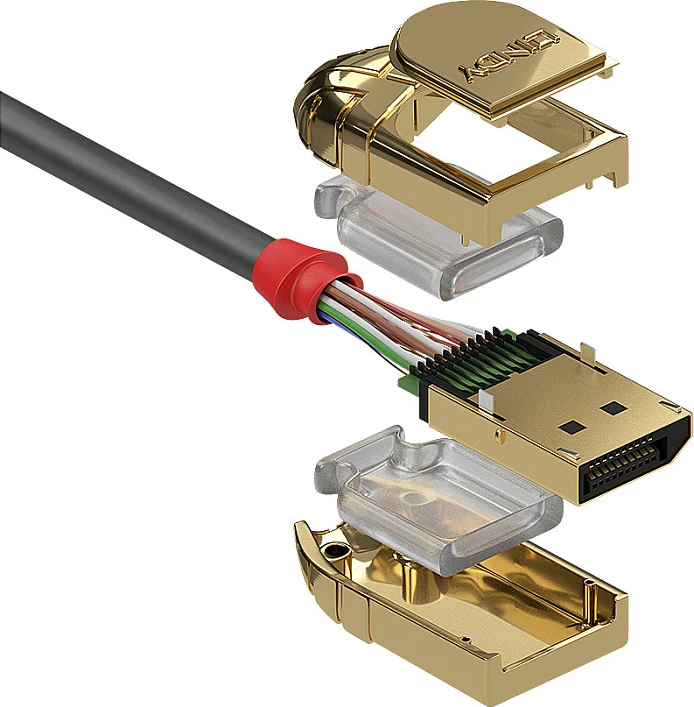 Kabllo DisplayPort Lindy Gold Line 15m, DP 1.2, 4K 4096x2160@30Hz, e artë