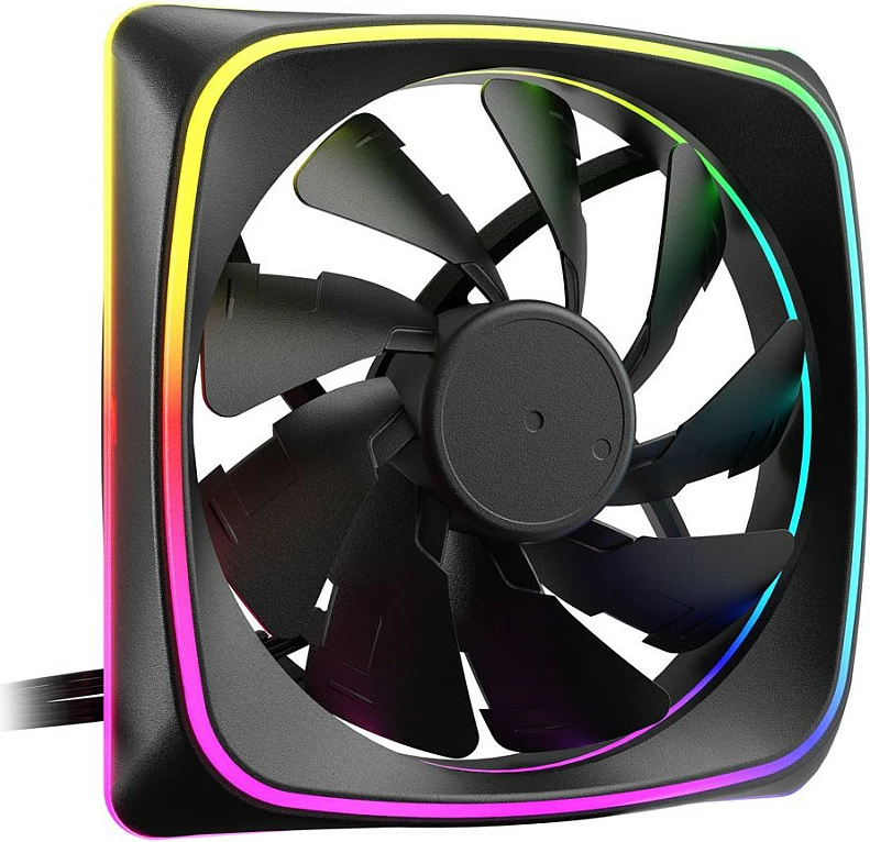 Ventilator për kasë Sharkoon SHARK Lights RGB PWM 120mm, i zi
