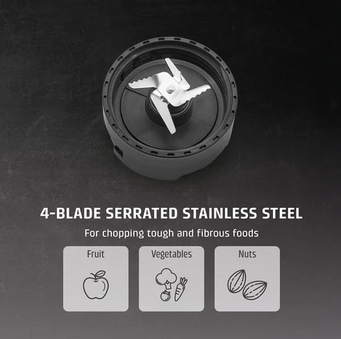 Blender wireless CASO Click & Blend 3622 240W, shishe Tritan 500ml BPA-free, 14,000 rpm, USB-C, bateri Li-ion e heqshme, zi mat/inoks, set me kabllo + kapak to-go