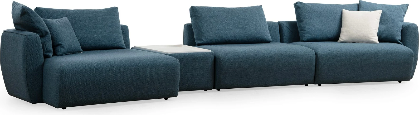 Këndsofa Maya, ngjyrë e kaltër, Atelier del Sofa (Chl majtas + T + O1 + 1R)