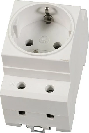 Prizë DIN-rail EFB Elektronik 1-fishe, 16A, 2P, 50Hz, gri