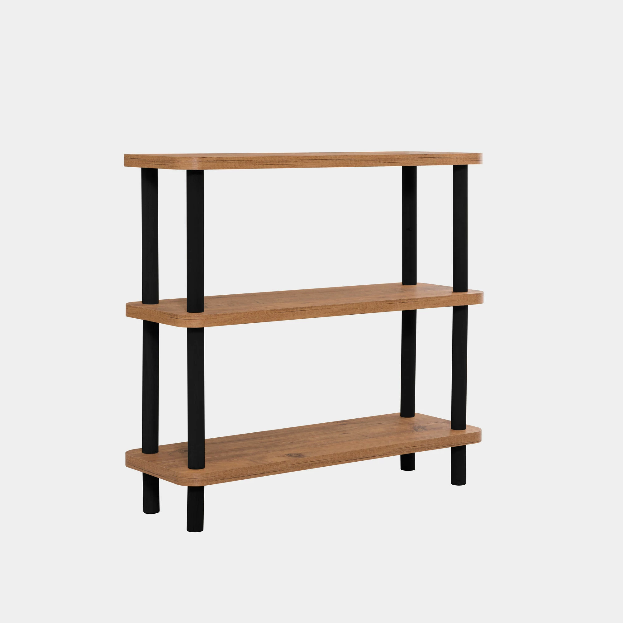 Raft librash Hanah Home, Step, ngjyrë e zezë dhe Atlantic Pine