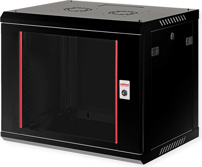 Kabinet rrjeti 19" ROLINE Basic Plus 9U 600x450, derë xhami, i zi