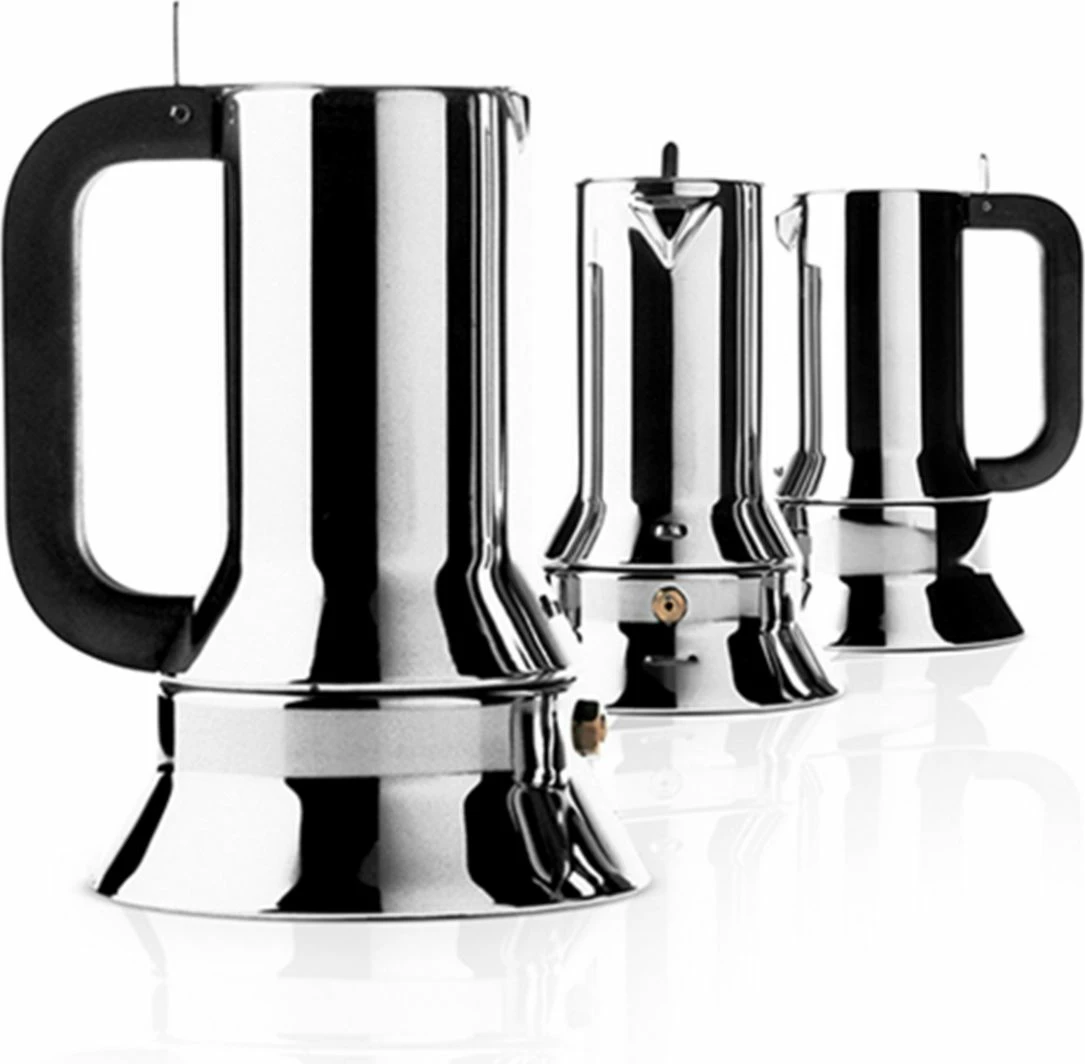 Kafetierë moka Alessi 9090/1 1 filxhan për induksion, argjendtë