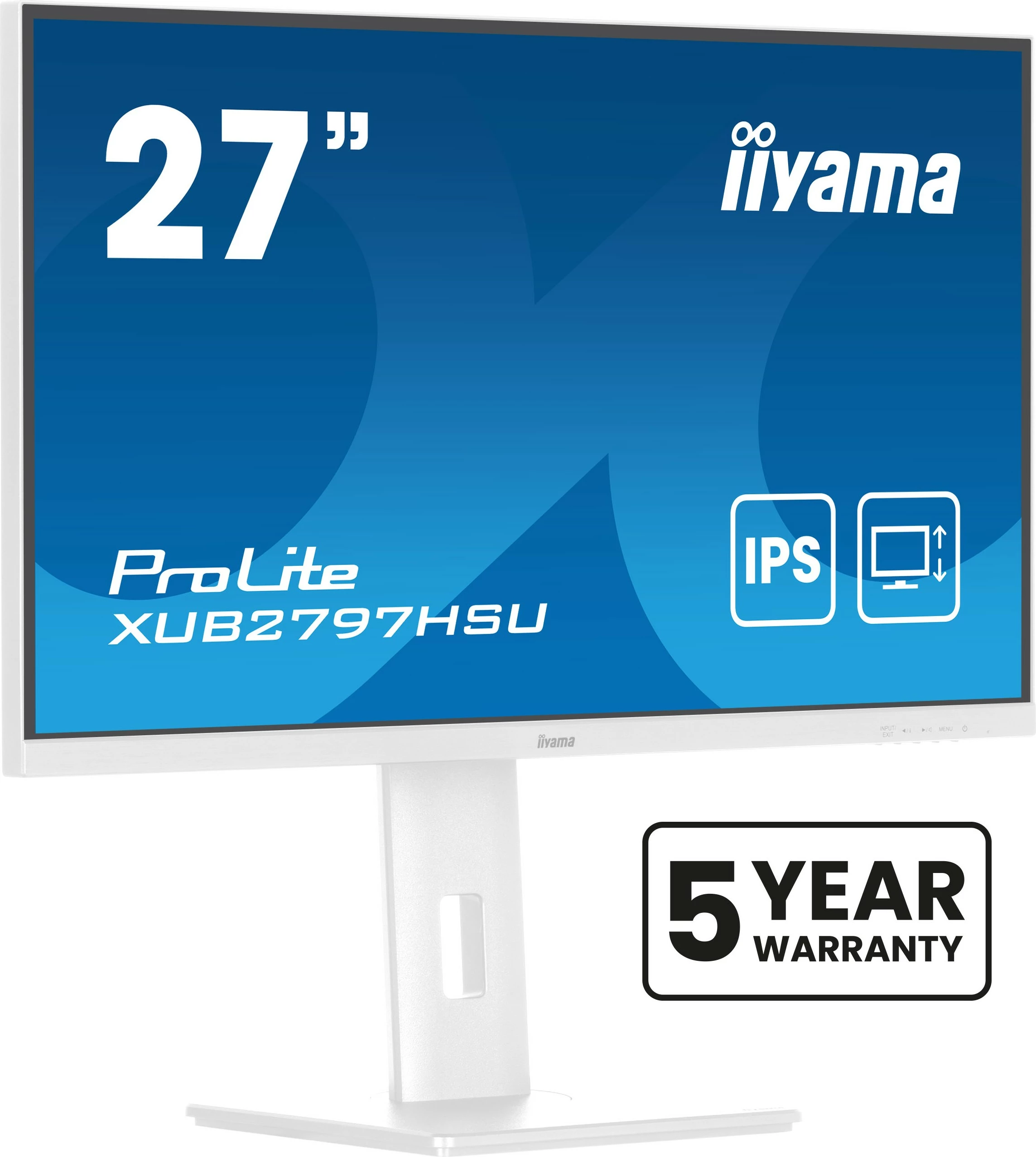 Monitor iiyama ProLite XUB2797HSU-W2, 27", Full HD, LED, Bardhë