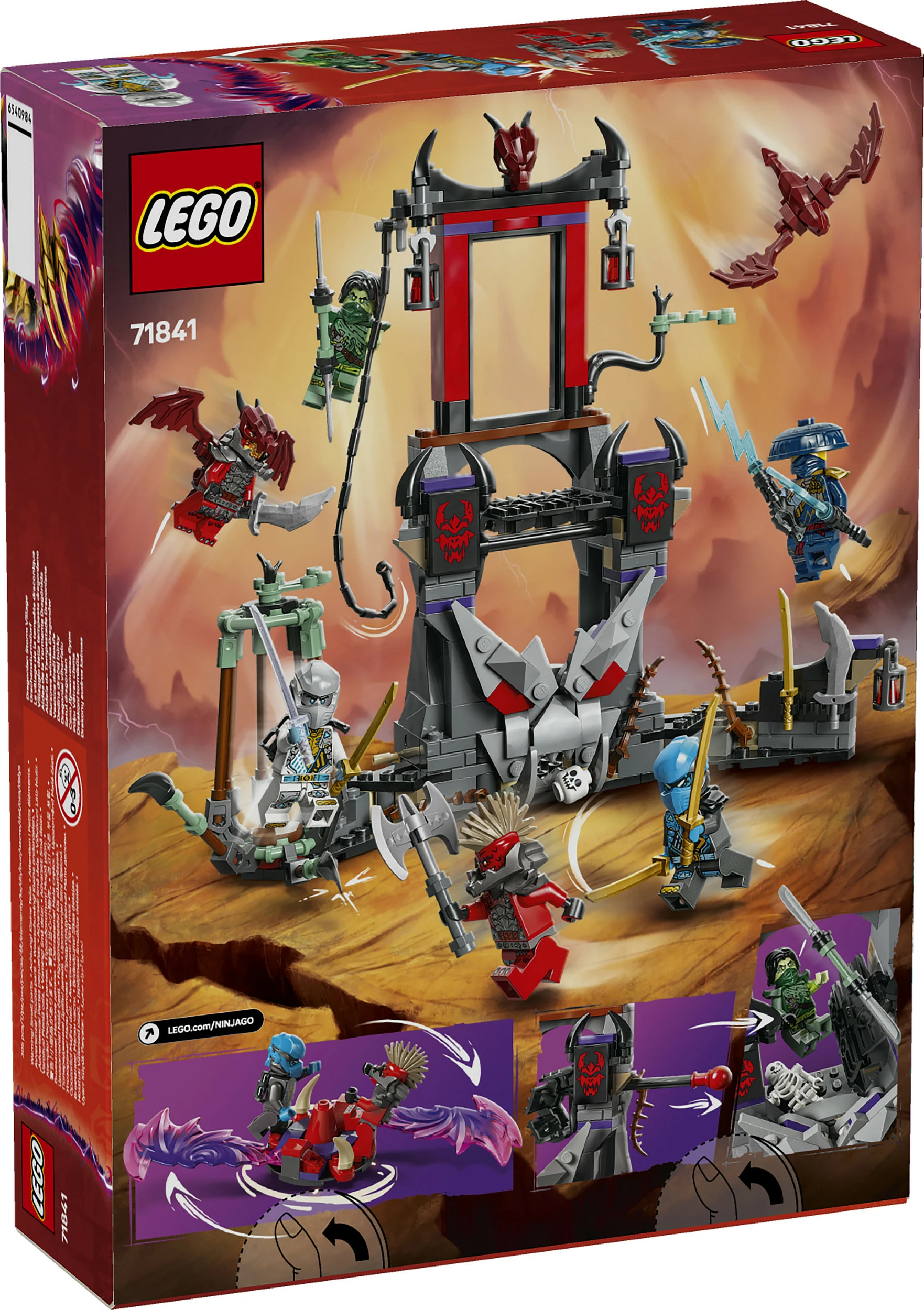 Set ndërtimi LEGO NINJAGO 71841 Dragonian Storm Village, 305 copë, 7+, shumëngjyrësh