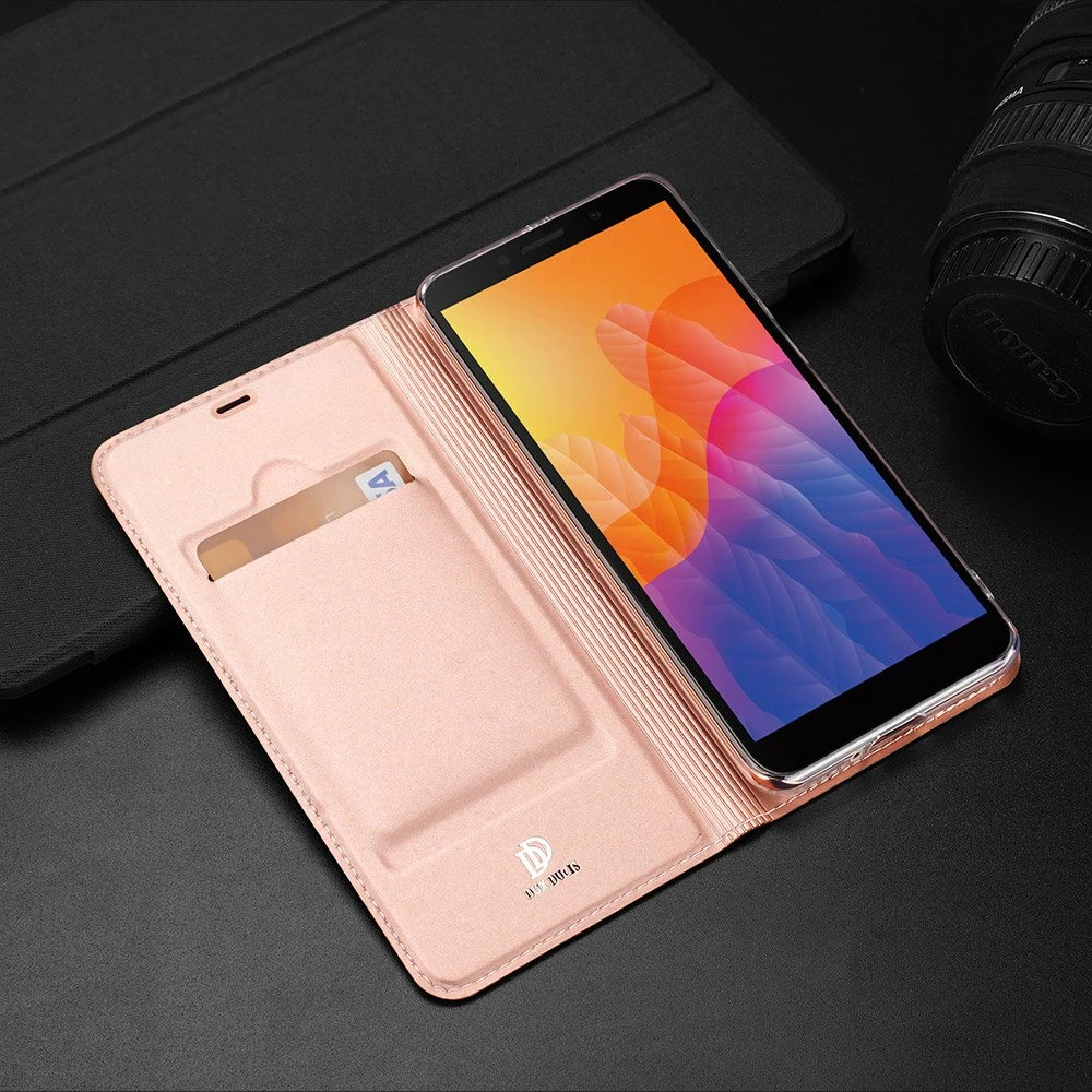 Mbështjellës Dux Ducis Skin Pro për Huawei Y5p, me kapak, rozë