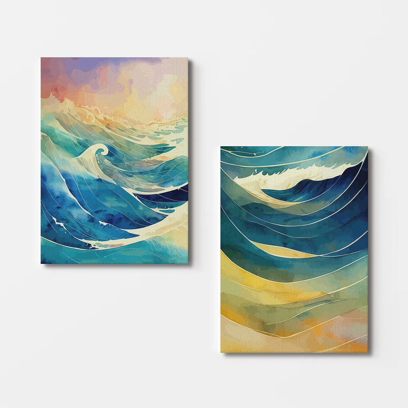 Pikturë dekorative në kanavacë (2 copë), Wallity, 2KNV4319, 50x70 cm