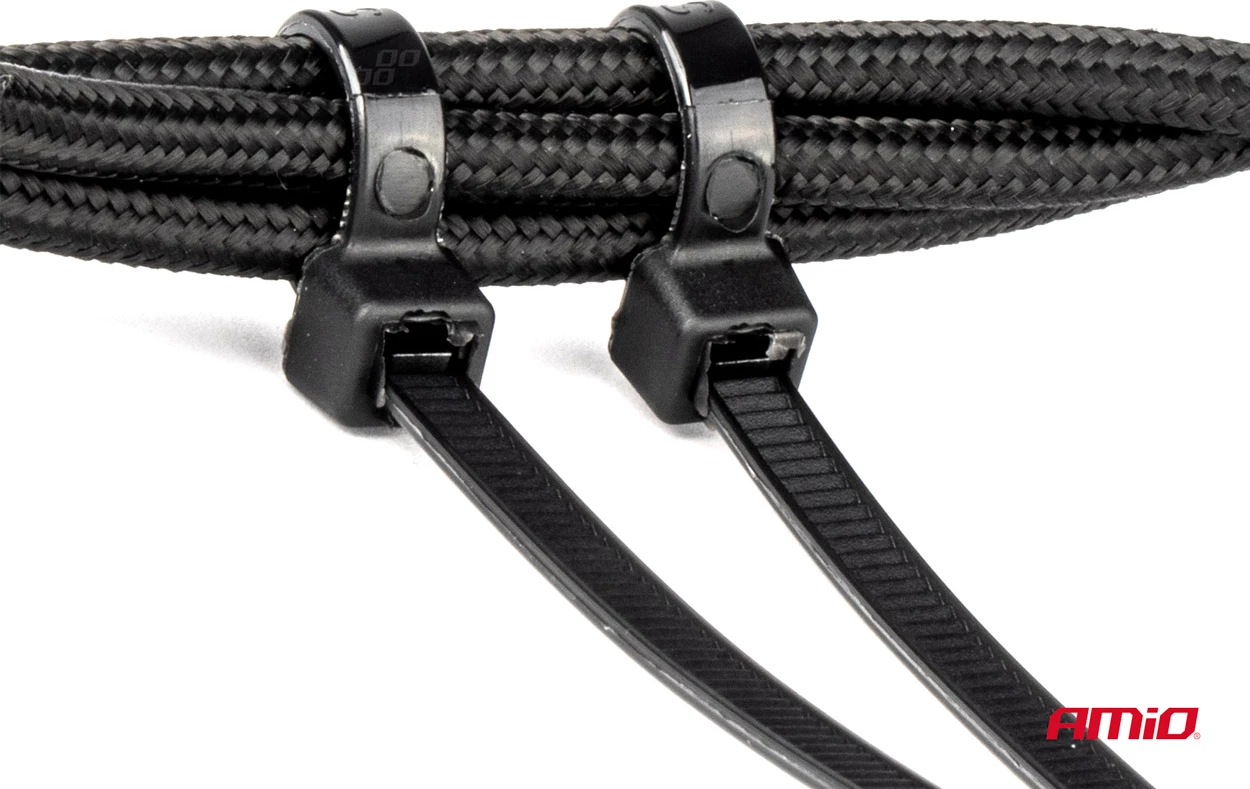 Lidhëse plastike (Cable ties) të zeza 4.8x300 mm – 100 copë