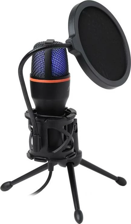 Mikrofon USB Art AC-02 kondensator me LED RGB, me tripod e pop filter, i zi