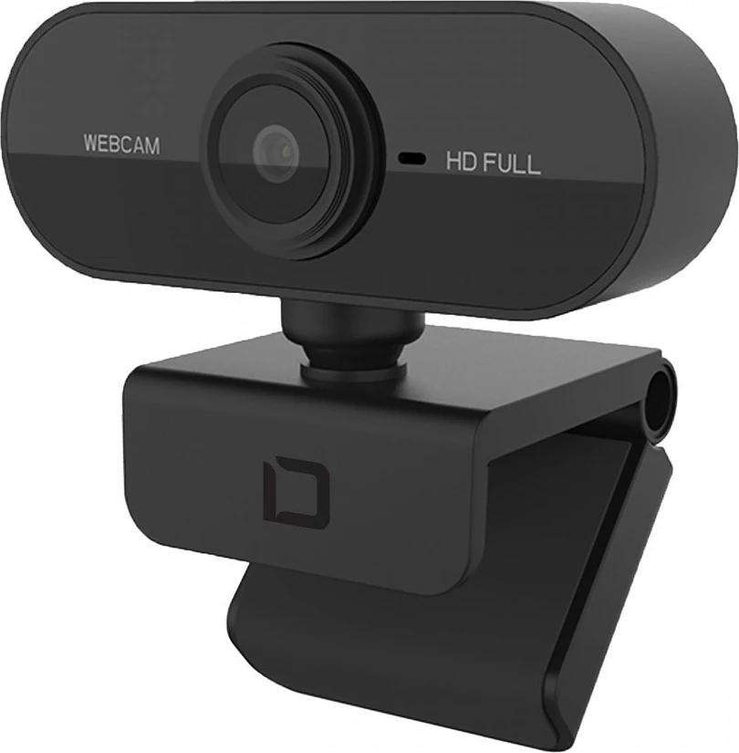 Webcam DICOTA D31841 Full HD 1080p, mikrofon i integruar, USB 2.0, kënd i gjerë 110°, e zezë