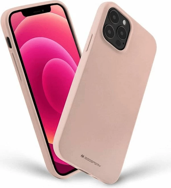 Mbështjellës Goospery 18175 Soft Feeling Silicone për iPhone 15, silikon, beige