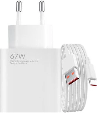 Karikues shtëpie Xiaomi MDY-12-EH 67W USB-A me kabllo USB-A në USB-C 6A, i bardhë (EU blister)