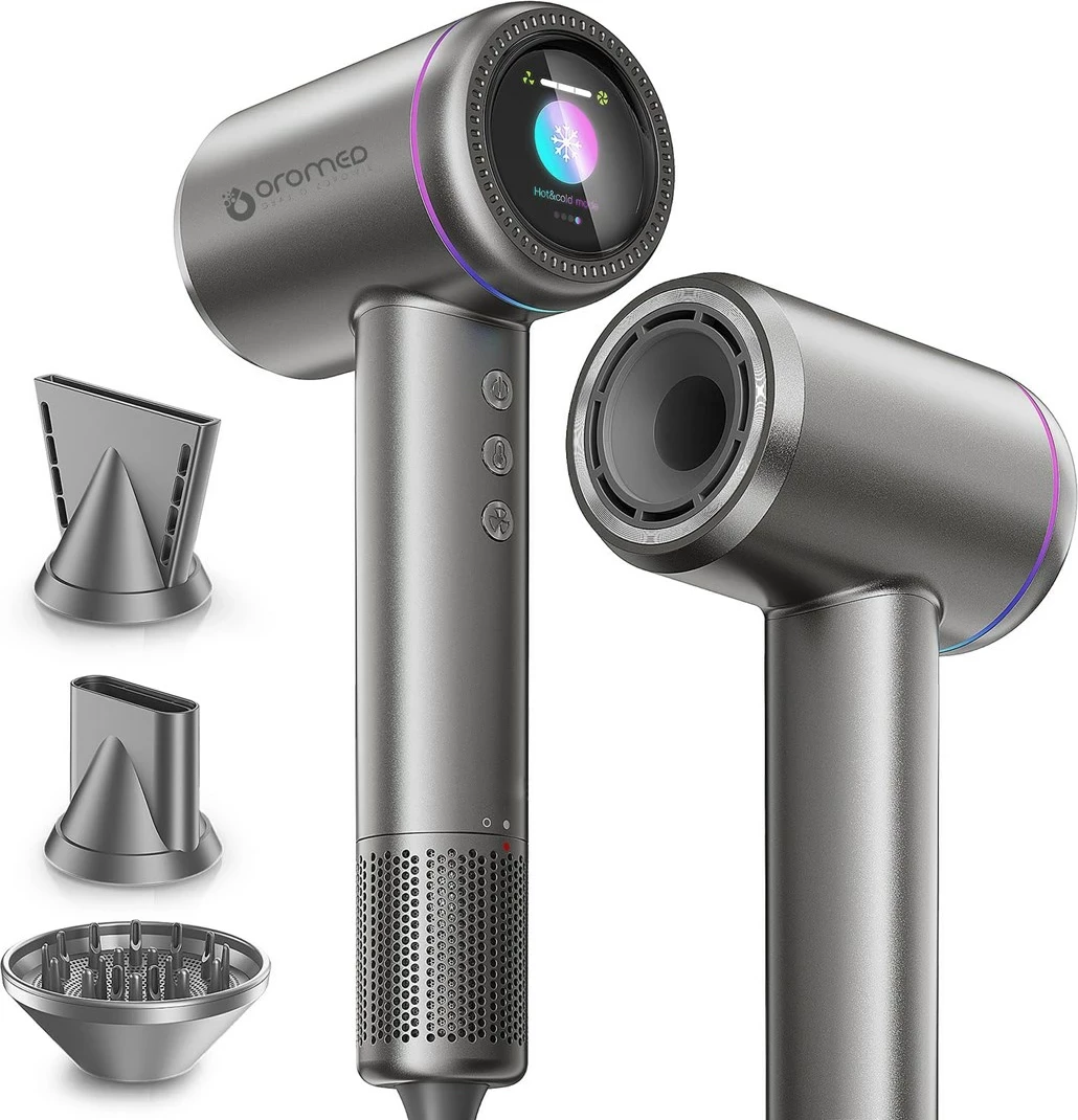 Tharëse flokësh Oromed ORO-F1 SONIC, 1600 W, LCD, Argjendtë