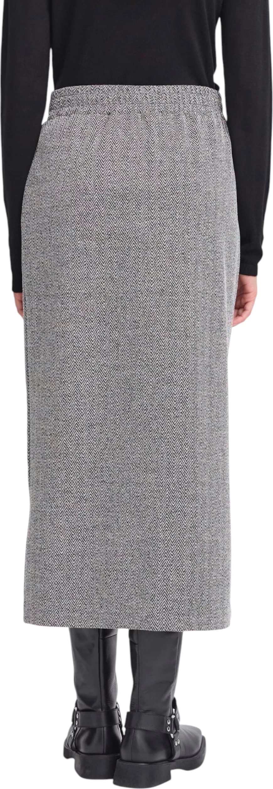 Fund për femra Ichi IHKATE Jacquard Long SK 20122404, bardhë e zi [Madhësia: M]