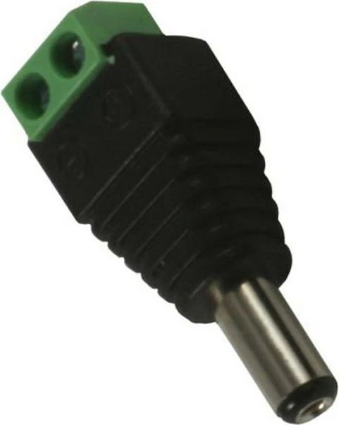 Adapter konektori DC Synergy21 S21-LED-000219, 5.5x2.1mm, terminal bllok, zi/gjelbër