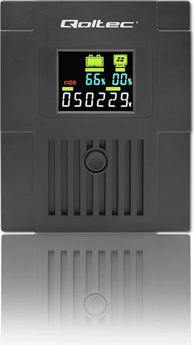 UPS Qoltec Monolith 53771, 2000VA, 1200W, LCD, USB, e zezë
