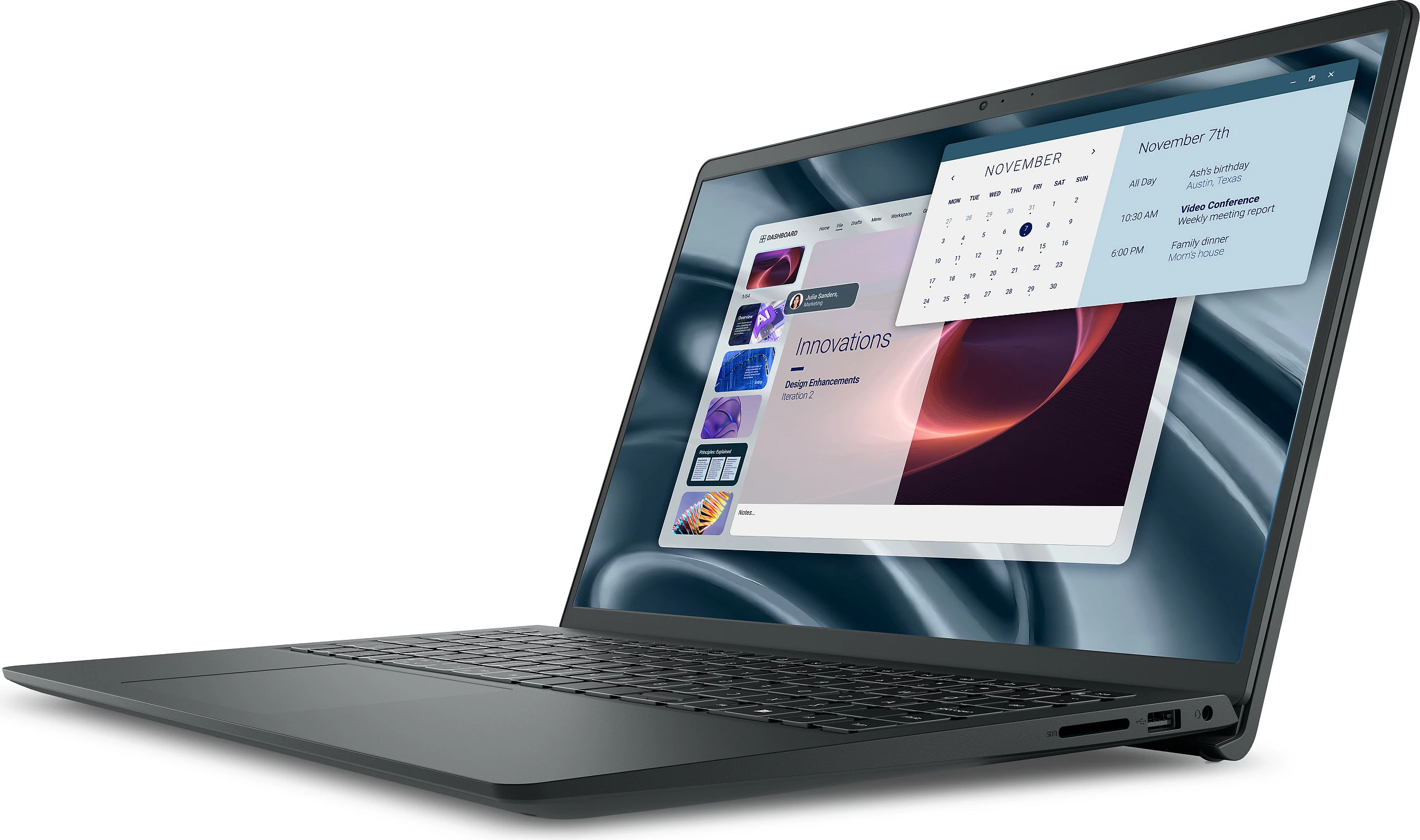 Laptop DELL Pro 15 Essential PV15255, Ryzen 3, 8GB RAM, 512GB, 15.6" FHD, gri e errët