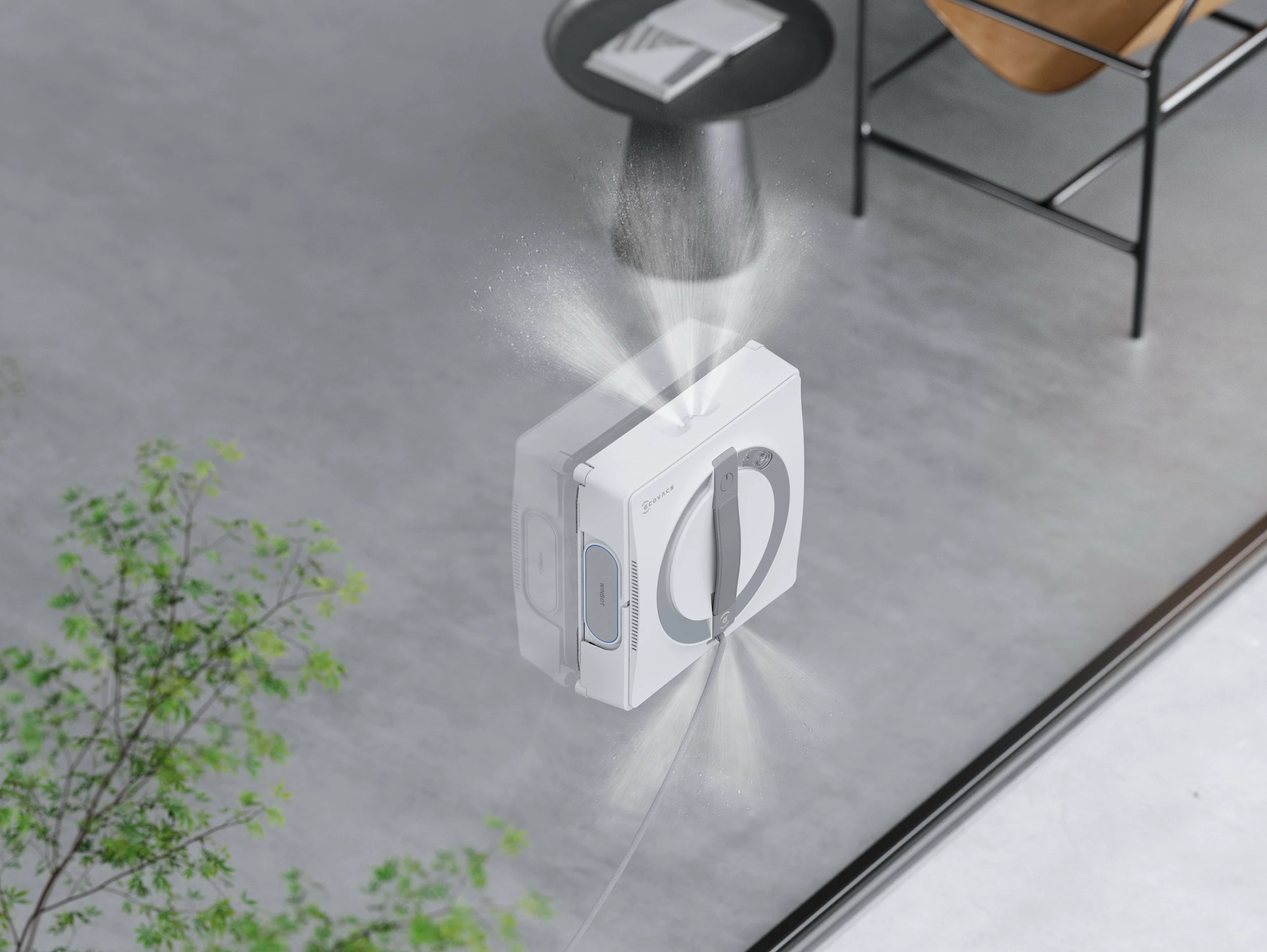Robot pastrues dritaresh Ecovacs Winbot W2 Pro Omni 4500 mAh 5500 Pa, i bardhë