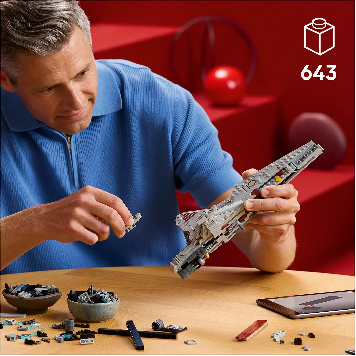 Set ndërtimi LEGO Star Wars Venator-Class Attack Cruiser 75441, 643 pjesë, 18+, shumëngjyrësh