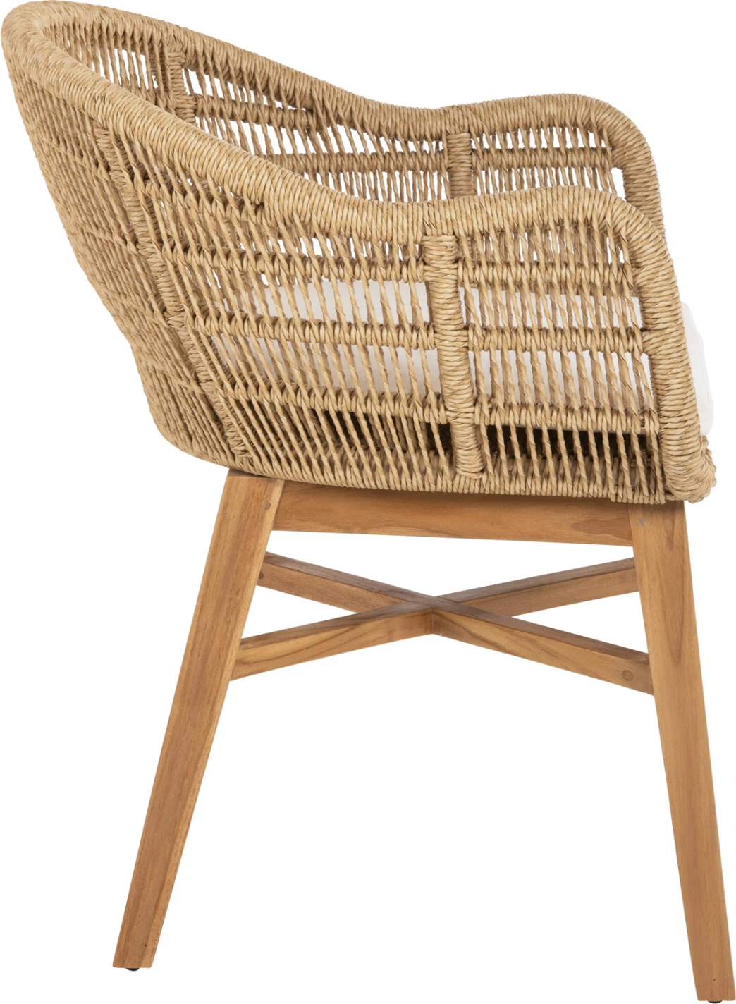 Karrige LAMORA FH9826 dru teak-litar sintetik-jastëk 60x61x78H cm