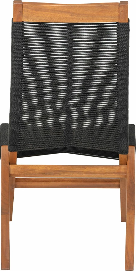 Karrige Cavo, e zezë, dru akacie, litar natyral, 57x86.5x89