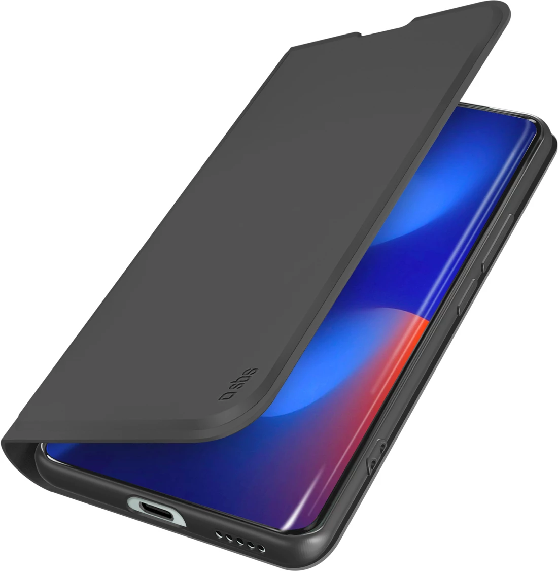 Mbështjellës SBS Wallet Smooth për Xiaomi Redmi Note 15, flip, me stand, slot karte, i zi, në kuti