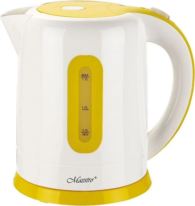Çajnik elektrik Maestro MR-040, 1.7 L, 2000 W, Bardhë/Verdhë