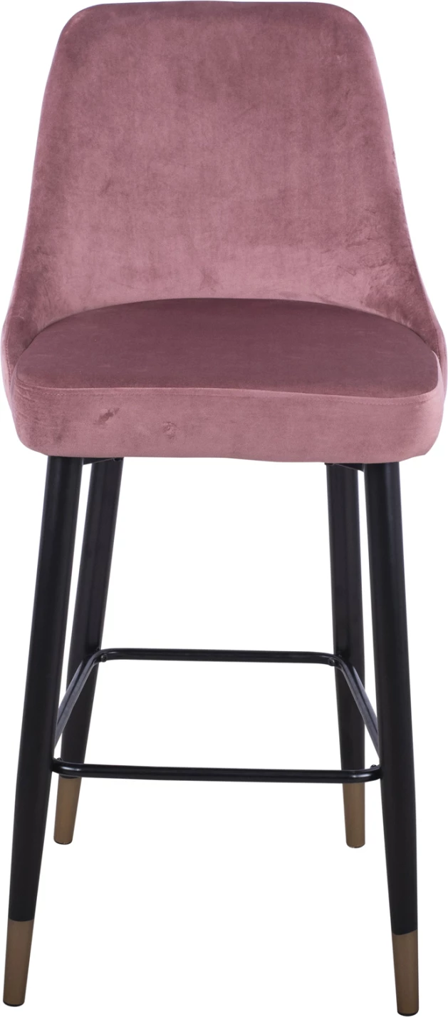 Stol Bar SERENITY FH8519.02 Kadife Mollë e Kalbur me kornizë metalike 51x57x110cm, set prej 2 copë