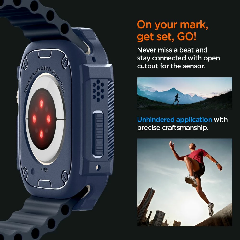 Mbështjellës Spigen Rugged Armor për Apple Watch Ultra 49mm, Navy Blue
