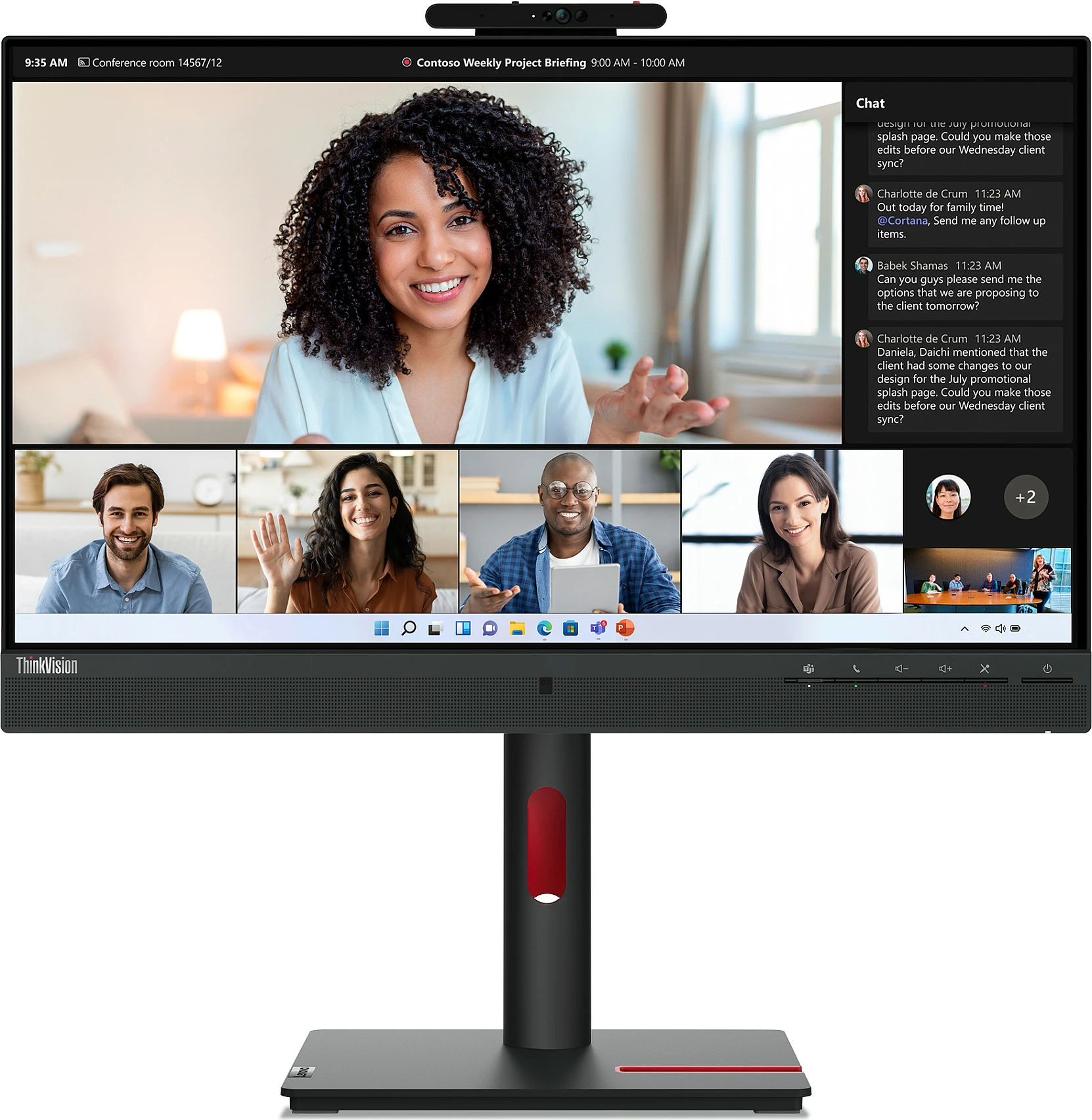 Monitor Lenovo ThinkVision T24mv-30, 23.8", Full HD, LED, i zi
