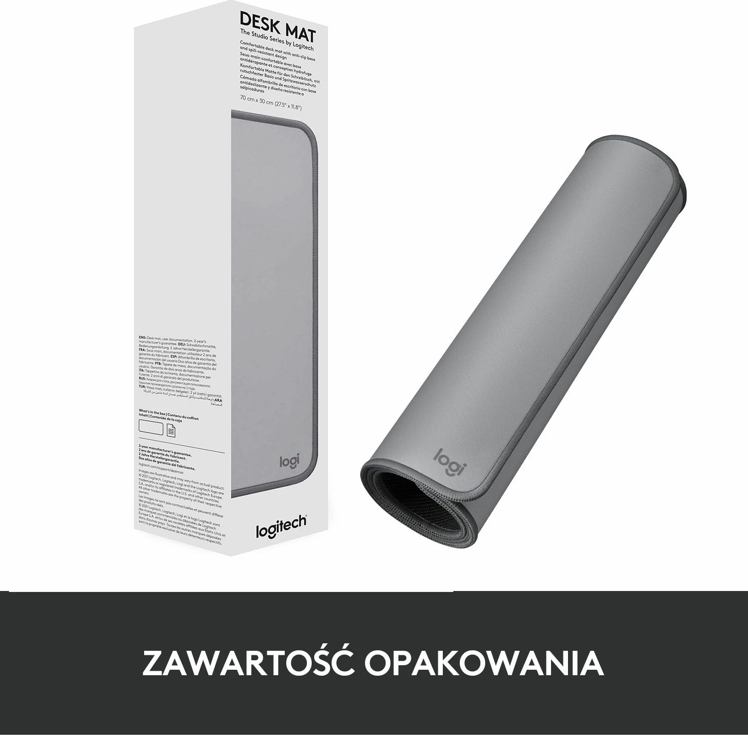 Mauspad Logitech Studio Series 956-000052 70x30cm, gri e mesme