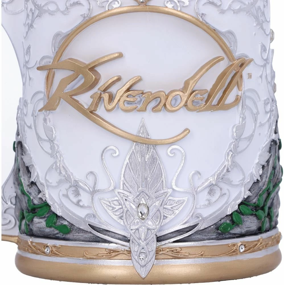Mug NEMESIS NOW Rivendell (Lord of the Rings), resin e pikturuar me dorë, bardhë/ari/jeshile