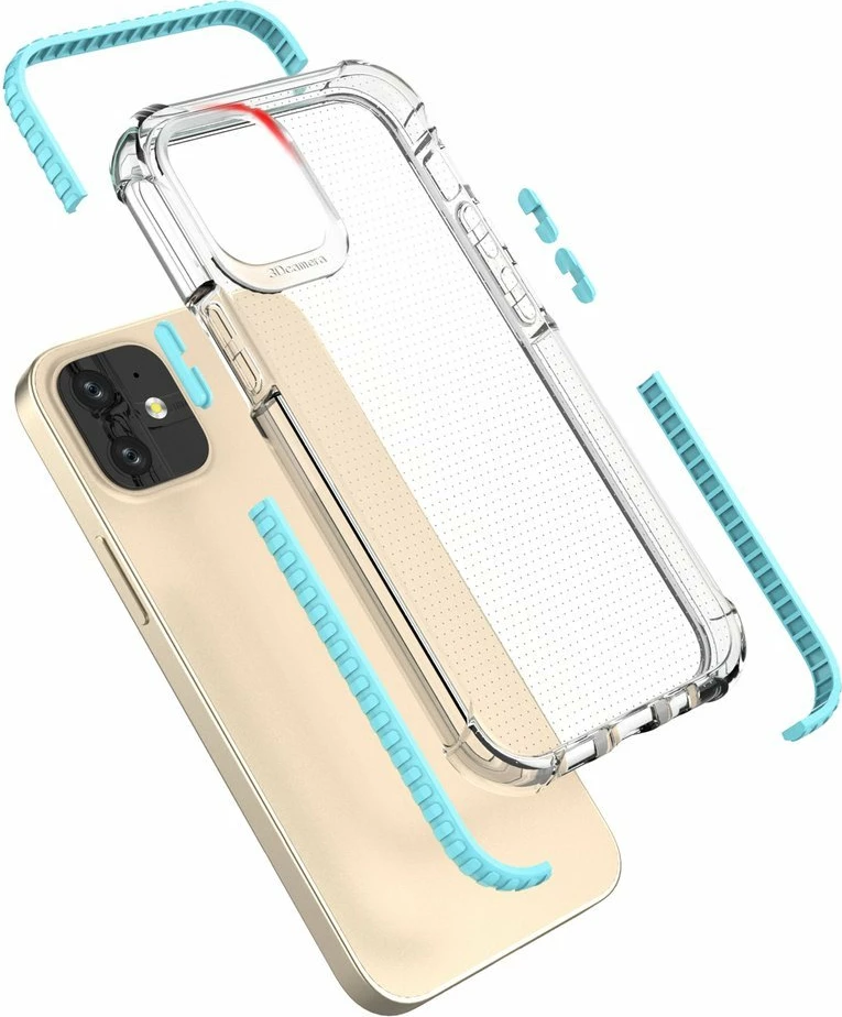 Mbështjellës Hurtel Spring Armor për iPhone 12 mini, TPU, kornizë e gjelbër