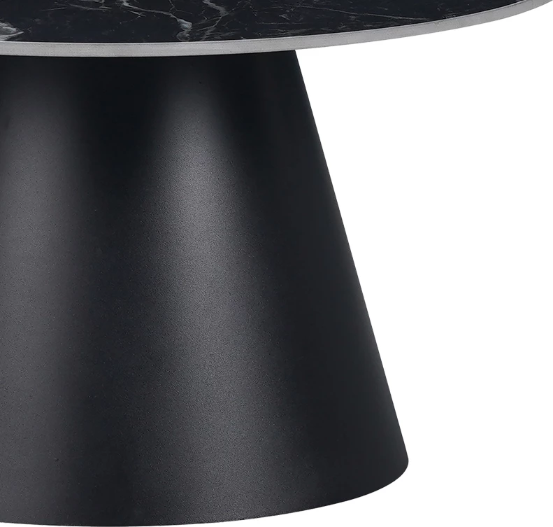 Tavolina anësore Fabrin Inart, gur i sinteruar, metal i zi, set