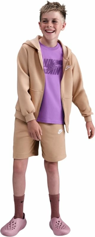 Duks për fëmijë Nike Sportswear Club Fleece FD3004 200, bezhë