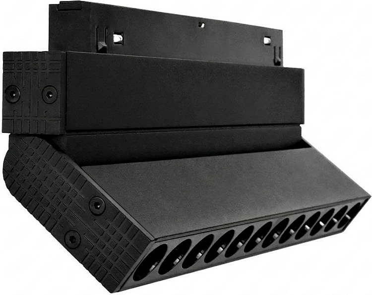 Ndriçues LED për shinë 48V Miboxer/Mi-Light Track Grille, 6W, RGB+CCT, 2.4G, i palosshëm, i zi