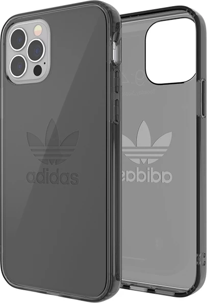 Mbështjellës Adidas OR Protective Clear Case për iPhone 12 / iPhone 12 Pro, i tejdukshëm, i zi
