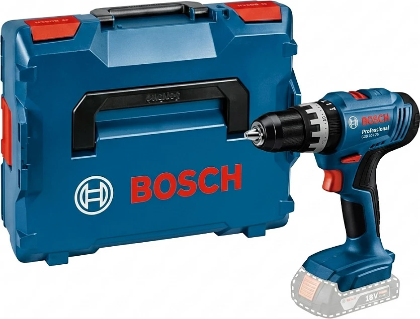 Trapan-vidhues me bateri Bosch Professional GSB 18V-25, 18V, me goditje, me kasë, blu