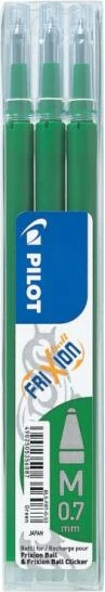 Set rimbushjesh stilolapsi gel, Pilot, BLS-FR7-G-S3 (BLSFR7GS3), 0.7 mm, jeshile, 3-copëshe