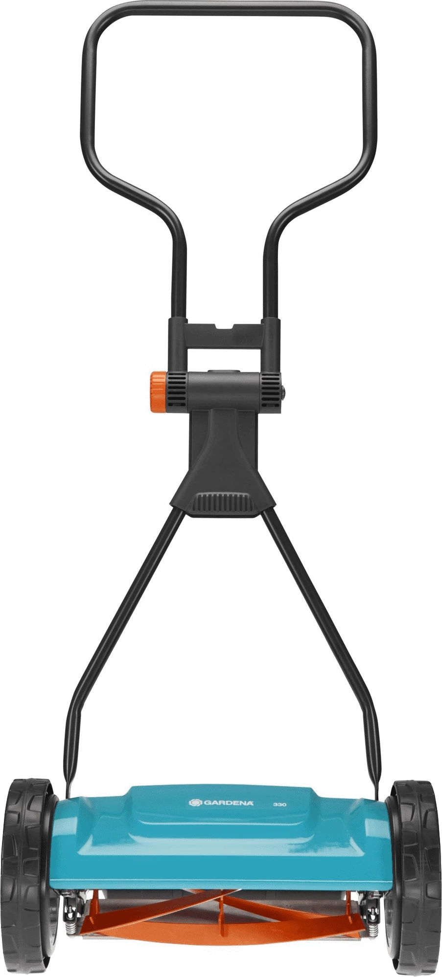 Kositëse manuale Gardena Classic 330 4027-20, gjerësi prerjeje 33 cm, lartësi 12–42 mm, pa shportë, blu/zezë