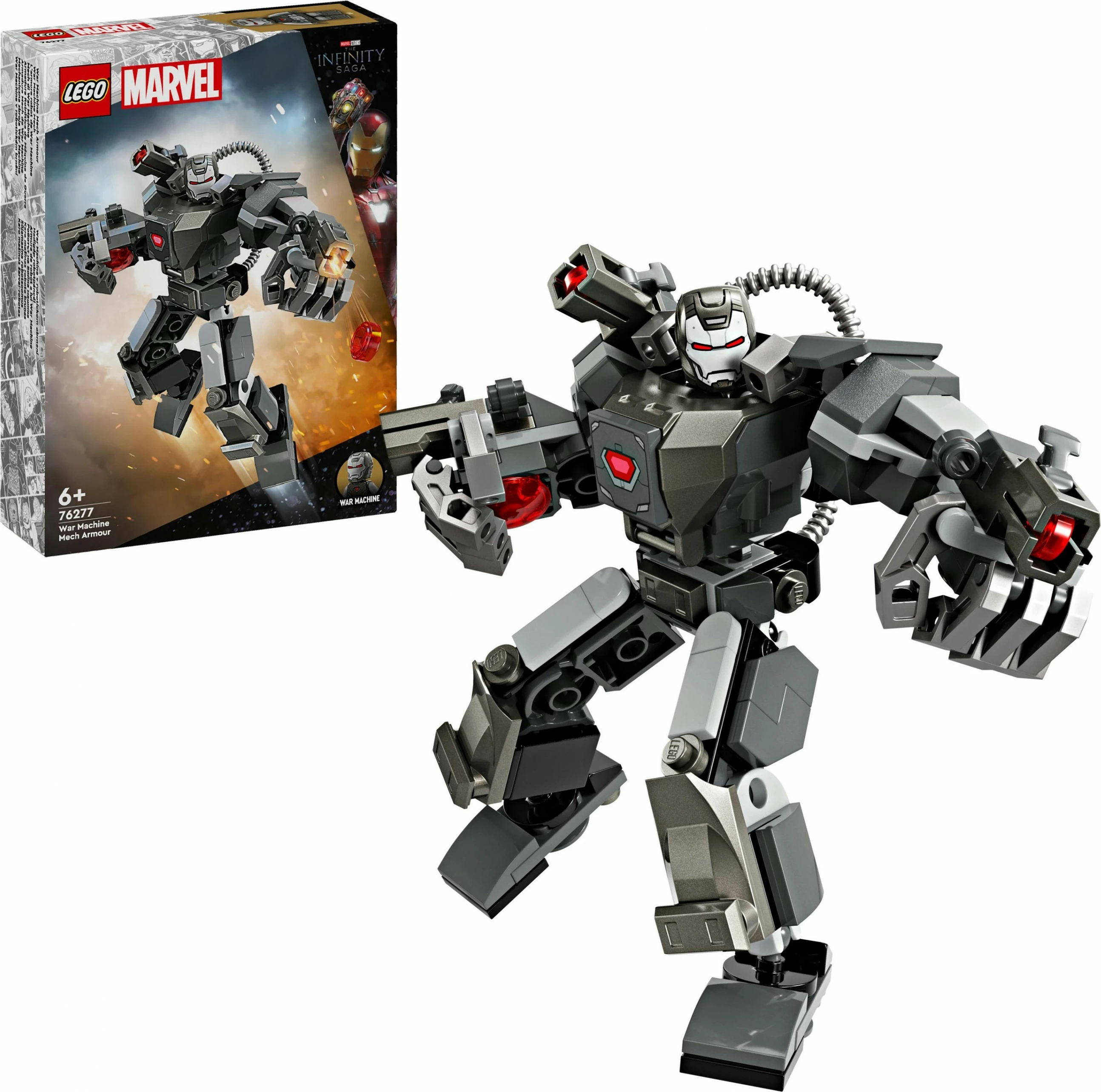 Set ndërtimi LEGO Marvel 76277 War Machine Mech Armour, 154 pjesë, multikolor